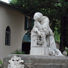 Hand carved stone  tombstone cemetery statue